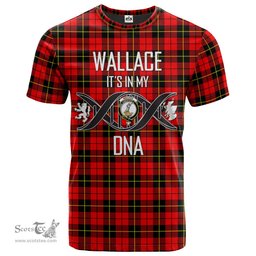 Scottish Wallace Hunting Red Its In My DNA Plaid Family Crest Tartan T Shirt Scottish Plaid Tartan Plaid - ScotsTee - scotstee.com