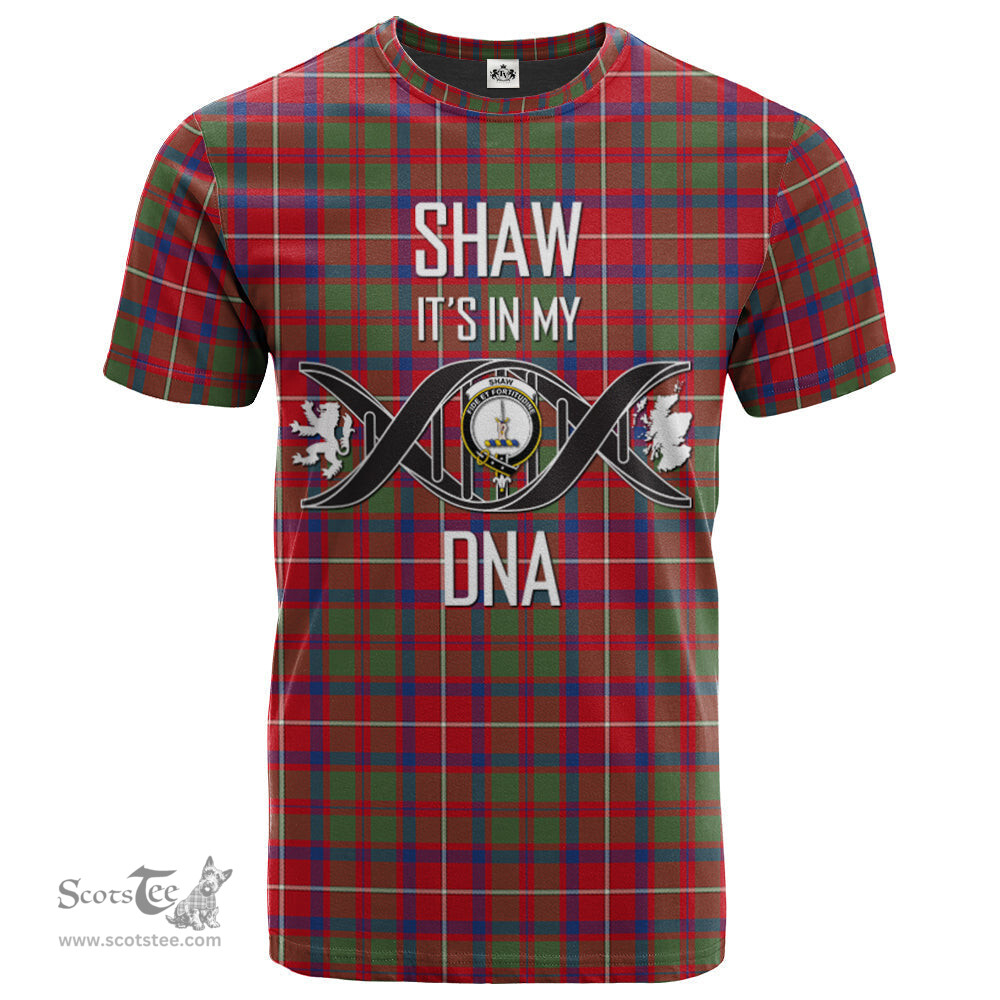 Scottish Shaw Red Modern Its In My DNA Plaid Family Crest Tartan T Shirt Scottish Plaid Tartan Plaid - ScotsTee - scotstee.com