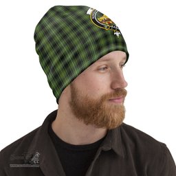 Scottish MacIver Hunting Tartan Beanies Hat with Family Crest - Tartan Plaid Beanies Scottish Plaid Tartan Plaid - ScotsTee - scotstee.com