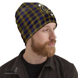 Scottish MacLellan Modern Tartan Beanies Hat with Family Crest - Tartan Plaid Beanies Scottish Plaid Tartan Plaid - ScotsTee - scotstee.com