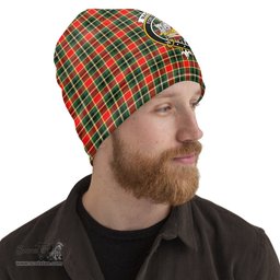 Scottish MacLachlan Hunting Modern Tartan Beanies Hat with Family Crest - Tartan Plaid Beanies Scottish Plaid Tartan Plaid - ScotsTee - scotstee.com