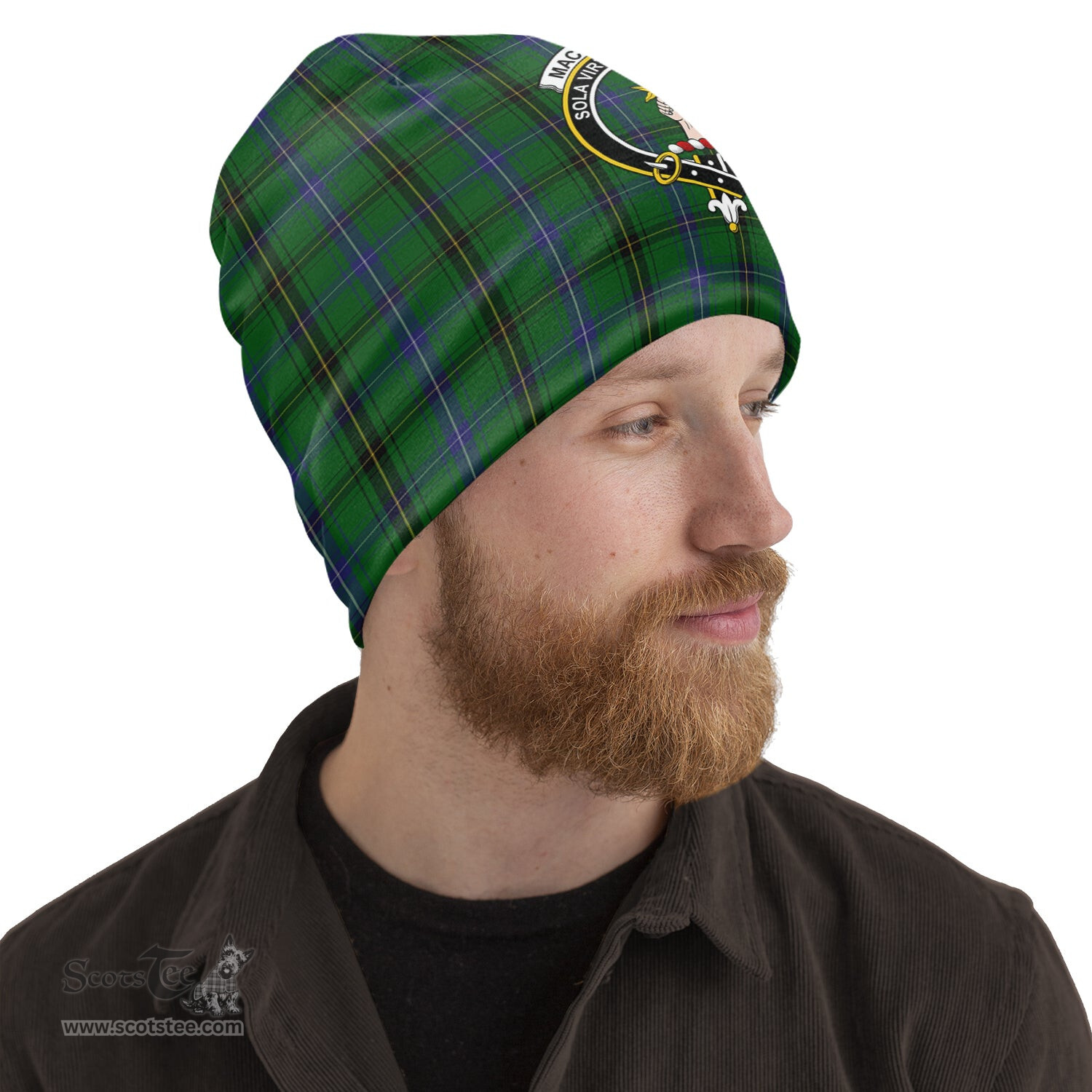Scottish MacKendrick Tartan Beanies Hat with Family Crest - Tartan Plaid Beanies Scottish Plaid Tartan Plaid - ScotsTee - scotstee.com