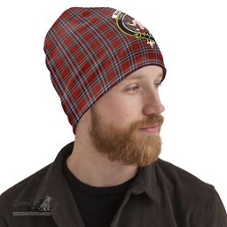 Scottish MacFarlane Red Tartan Beanies Hat with Family Crest - Tartan Plaid Beanies Scottish Plaid Tartan Plaid - ScotsTee - scotstee.com
