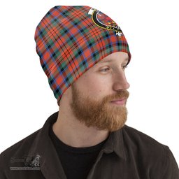 Scottish MacDuff Ancient Tartan Beanies Hat with Family Crest - Tartan Plaid Beanies Scottish Plaid Tartan Plaid - ScotsTee - scotstee.com