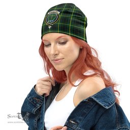 Scottish MacArthur Modern Tartan Beanies Hat with Family Crest - Tartan Plaid Beanies Scottish Plaid Tartan Plaid - ScotsTee - scotstee.com