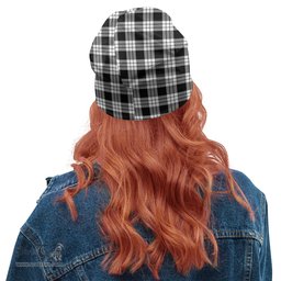 Scottish MacFarlane Black White Tartan Beanies Hat with Family Crest - Tartan Plaid Beanies Scottish Plaid Tartan Plaid - ScotsTee - scotstee.com