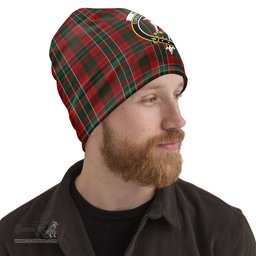 Scottish Hunter USA Tartan Beanies Hat with Family Crest - Tartan Plaid Beanies Scottish Plaid Tartan Plaid - ScotsTee - scotstee.com