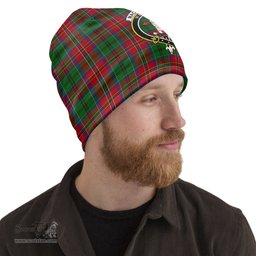 Scottish MacCulloch Tartan Beanies Hat with Family Crest - Tartan Plaid Beanies Scottish Plaid Tartan Plaid - ScotsTee - scotstee.com