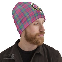 Scottish Lindsay Ancient Tartan Beanies Hat with Family Crest - Tartan Plaid Beanies Scottish Plaid Tartan Plaid - ScotsTee - scotstee.com