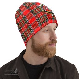 Scottish MacBain Tartan Beanies Hat with Family Crest - Tartan Plaid Beanies Scottish Plaid Tartan Plaid - ScotsTee - scotstee.com