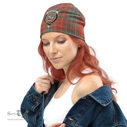 Scottish MacDougall Ancient Tartan Beanies Hat with Family Crest - Tartan Plaid Beanies Scottish Plaid Tartan Plaid - ScotsTee - scotstee.com