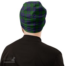Scottish Lockhart Modern Tartan Beanies Hat with Family Crest - Tartan Plaid Beanies Scottish Plaid Tartan Plaid - ScotsTee - scotstee.com