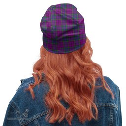 Scottish Wardlaw Modern Tartan Beanies Hat with Family Crest - Tartan Plaid Beanies Scottish Plaid Tartan Plaid - ScotsTee - scotstee.com