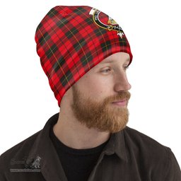 Scottish Wallace Weathered Tartan Beanies Hat with Family Crest - Tartan Plaid Beanies Scottish Plaid Tartan Plaid - ScotsTee - scotstee.com