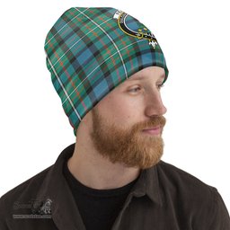 Scottish Ferguson Ancient Tartan Beanies Hat with Family Crest - Tartan Plaid Beanies Scottish Plaid Tartan Plaid - ScotsTee - scotstee.com