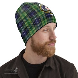 Scottish McKellar Tartan Beanies Hat with Family Crest - Tartan Plaid Beanies Scottish Plaid Tartan Plaid - ScotsTee - scotstee.com