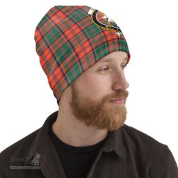 Scottish Stewart of Appin Ancient Tartan Beanies Hat with Family Crest - Tartan Plaid Beanies Scottish Plaid Tartan Plaid - ScotsTee - scotstee.com
