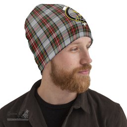 Scottish Stewart Dress Tartan Beanies Hat with Family Crest - Tartan Plaid Beanies Scottish Plaid Tartan Plaid - ScotsTee - scotstee.com