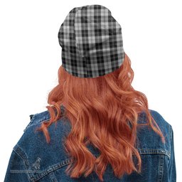 Scottish Erskine Black and White Tartan Beanies Hat with Family Crest - Tartan Plaid Beanies Scottish Plaid Tartan Plaid - ScotsTee - scotstee.com