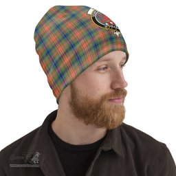 Scottish Wilson Ancient Tartan Beanies Hat with Family Crest - Tartan Plaid Beanies Scottish Plaid Tartan Plaid - ScotsTee - scotstee.com
