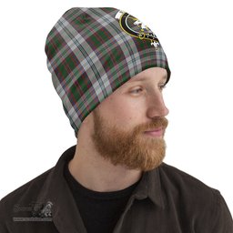 Scottish Stewart of Appin Dress Tartan Beanies Hat with Family Crest - Tartan Plaid Beanies Scottish Plaid Tartan Plaid - ScotsTee - scotstee.com