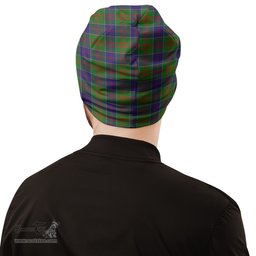 Scottish Stewart of Appin Hunting Modern Tartan Beanies Hat with Family Crest - Tartan Plaid Beanies Scottish Plaid Tartan Plaid - ScotsTee - scotstee.com