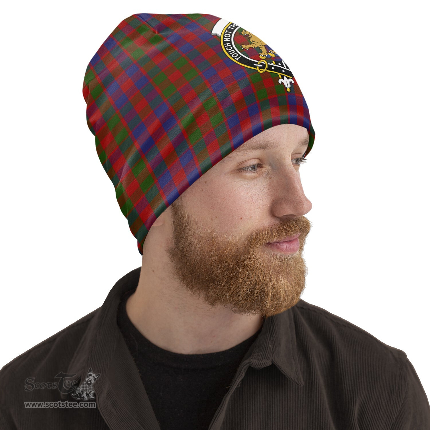 Scottish Gow Tartan Beanies Hat with Family Crest - Tartan Plaid Beanies Scottish Plaid Tartan Plaid - ScotsTee - scotstee.com