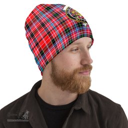 Scottish Udny Tartan Beanies Hat with Family Crest - Tartan Plaid Beanies Scottish Plaid Tartan Plaid - ScotsTee - scotstee.com