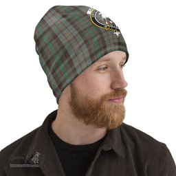Scottish Cochrane Hunting Tartan Beanies Hat with Family Crest - Tartan Plaid Beanies Scottish Plaid Tartan Plaid - ScotsTee - scotstee.com