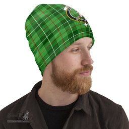 Scottish Clephan Tartan Beanies Hat with Family Crest - Tartan Plaid Beanies Scottish Plaid Tartan Plaid - ScotsTee - scotstee.com