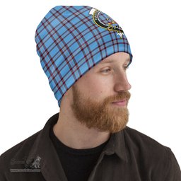 Scottish Elliot Ancient Tartan Beanies Hat with Family Crest - Tartan Plaid Beanies Scottish Plaid Tartan Plaid - ScotsTee - scotstee.com