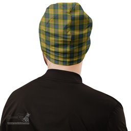 Scottish Fraser Yellow Tartan Beanies Hat with Family Crest - Tartan Plaid Beanies Scottish Plaid Tartan Plaid - ScotsTee - scotstee.com