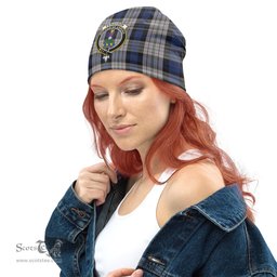 Scottish Ferguson Dress Tartan Beanies Hat with Family Crest - Tartan Plaid Beanies Scottish Plaid Tartan Plaid - ScotsTee - scotstee.com