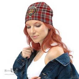 Scottish Drummond of Perth Dress Tartan Beanies Hat with Family Crest - Tartan Plaid Beanies Scottish Plaid Tartan Plaid - ScotsTee - scotstee.com