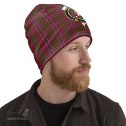 Scottish MacRae Red Tartan Beanies Hat with Family Crest - Tartan Plaid Beanies Scottish Plaid Tartan Plaid - ScotsTee - scotstee.com