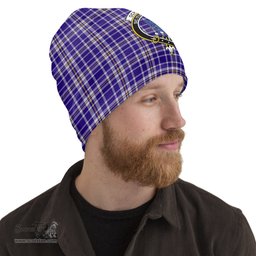 Scottish Ochterlony Tartan Beanies Hat with Family Crest - Tartan Plaid Beanies Scottish Plaid Tartan Plaid - ScotsTee - scotstee.com