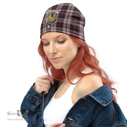 Scottish MacPherson Tartan Beanies Hat with Family Crest - Tartan Plaid Beanies Scottish Plaid Tartan Plaid - ScotsTee - scotstee.com
