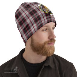 Scottish MacPherson Tartan Beanies Hat with Family Crest - Tartan Plaid Beanies Scottish Plaid Tartan Plaid - ScotsTee - scotstee.com