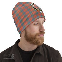 Scottish Robertson Ancient Tartan Beanies Hat with Family Crest - Tartan Plaid Beanies Scottish Plaid Tartan Plaid - ScotsTee - scotstee.com