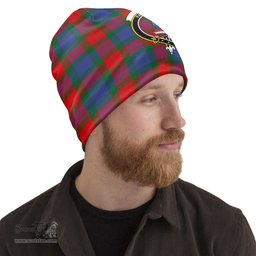 Scottish Mar Tartan Beanies Hat with Family Crest - Tartan Plaid Beanies Scottish Plaid Tartan Plaid - ScotsTee - scotstee.com