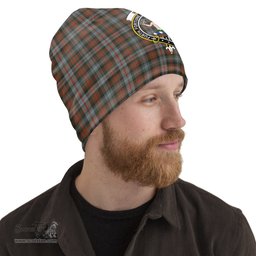 Scottish Murray of Atholl Weathered Tartan Beanies Hat with Family Crest - Tartan Plaid Beanies Scottish Plaid Tartan Plaid - ScotsTee - scotstee.com