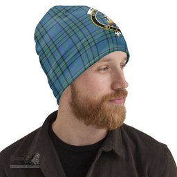 Scottish Matheson Hunting Ancient Tartan Beanies Hat with Family Crest - Tartan Plaid Beanies Scottish Plaid Tartan Plaid - ScotsTee - scotstee.com