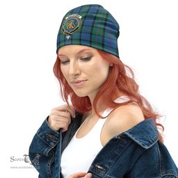 Scottish MacThomas Tartan Beanies Hat with Family Crest - Tartan Plaid Beanies Scottish Plaid Tartan Plaid - ScotsTee - scotstee.com