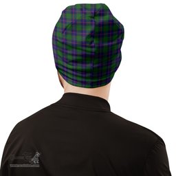 Scottish Shaw Modern Tartan Beanies Hat with Family Crest - Tartan Plaid Beanies Scottish Plaid Tartan Plaid - ScotsTee - scotstee.com