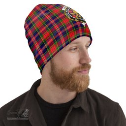 Scottish MacPherson Modern Tartan Beanies Hat with Family Crest - Tartan Plaid Beanies Scottish Plaid Tartan Plaid - ScotsTee - scotstee.com