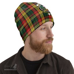 Scottish Buchanan Tartan Beanies Hat with Family Crest - Tartan Plaid Beanies Scottish Plaid Tartan Plaid - ScotsTee - scotstee.com