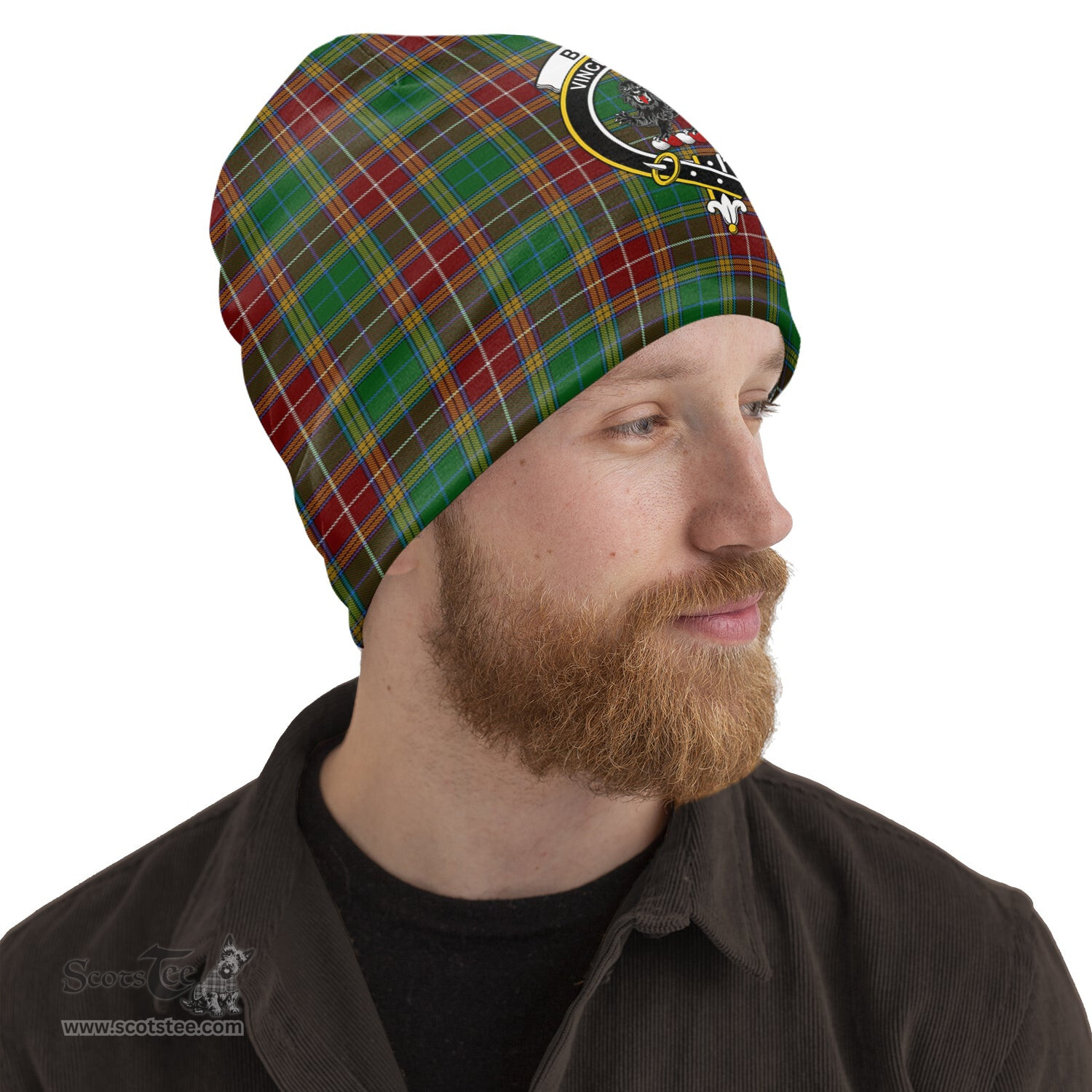 Scottish Baxter Tartan Beanies Hat with Family Crest - Tartan Plaid Beanies Scottish Plaid Tartan Plaid - ScotsTee - scotstee.com