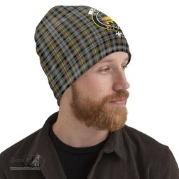 Scottish Campbell Argyll Weathered Tartan Beanies Hat with Family Crest - Tartan Plaid Beanies Scottish Plaid Tartan Plaid - ScotsTee - scotstee.com