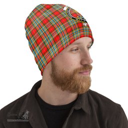 Scottish Chattan Tartan Beanies Hat with Family Crest - Tartan Plaid Beanies Scottish Plaid Tartan Plaid - ScotsTee - scotstee.com