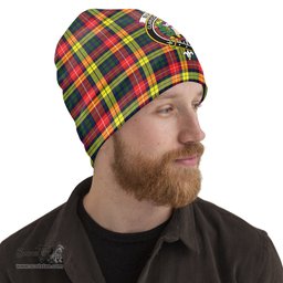 Scottish Buchanan Modern Tartan Beanies Hat with Family Crest - Tartan Plaid Beanies Scottish Plaid Tartan Plaid - ScotsTee - scotstee.com